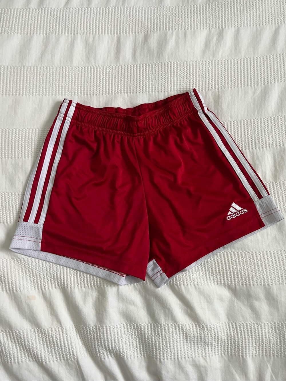 ADIDAS red soccer shorts